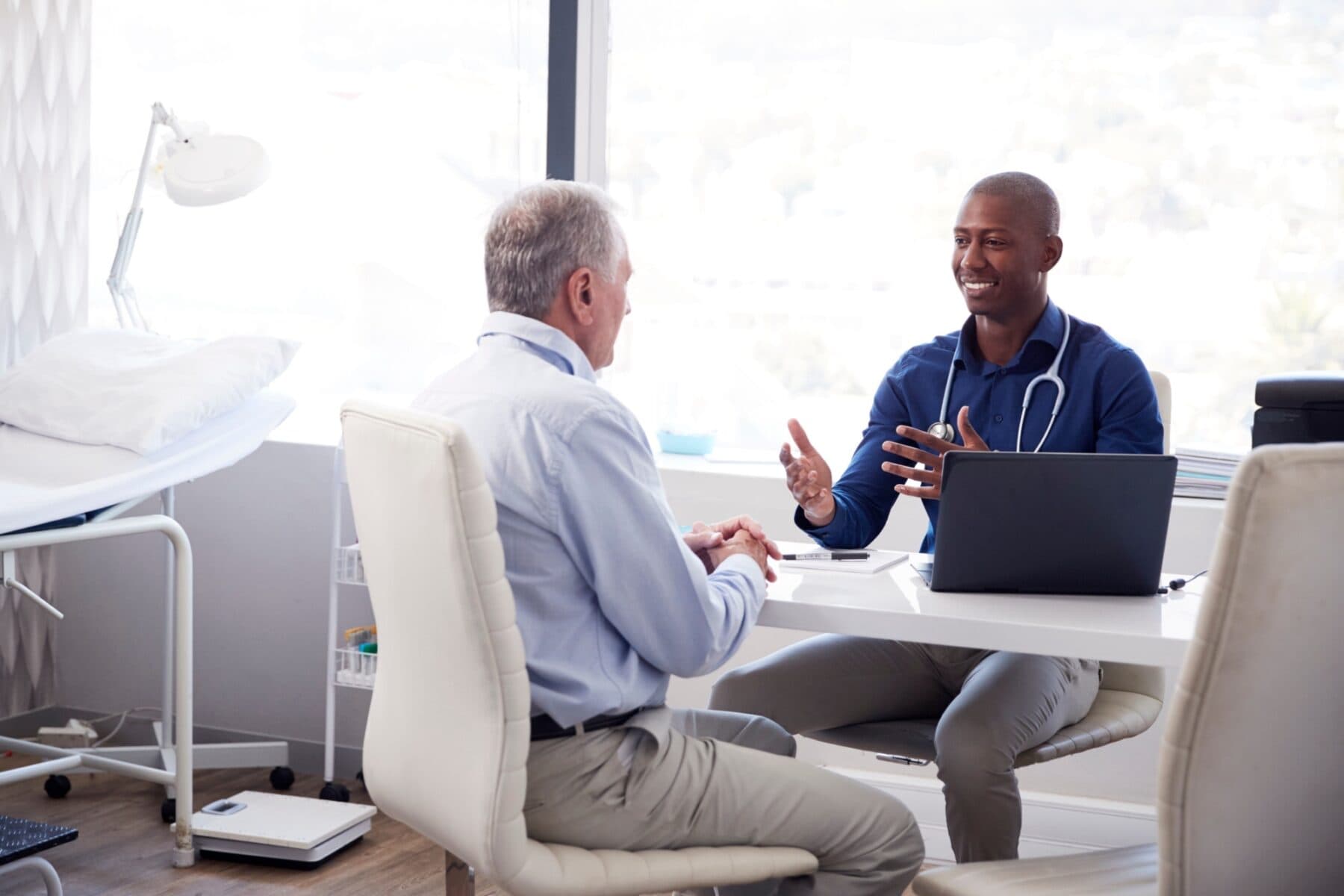 HCP talking to patient during consultation