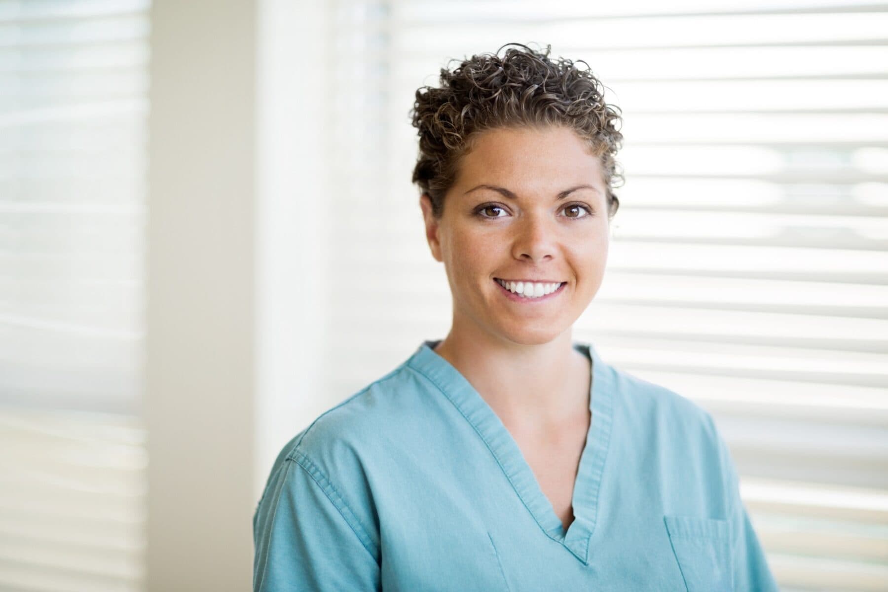 cheerful female clinician
