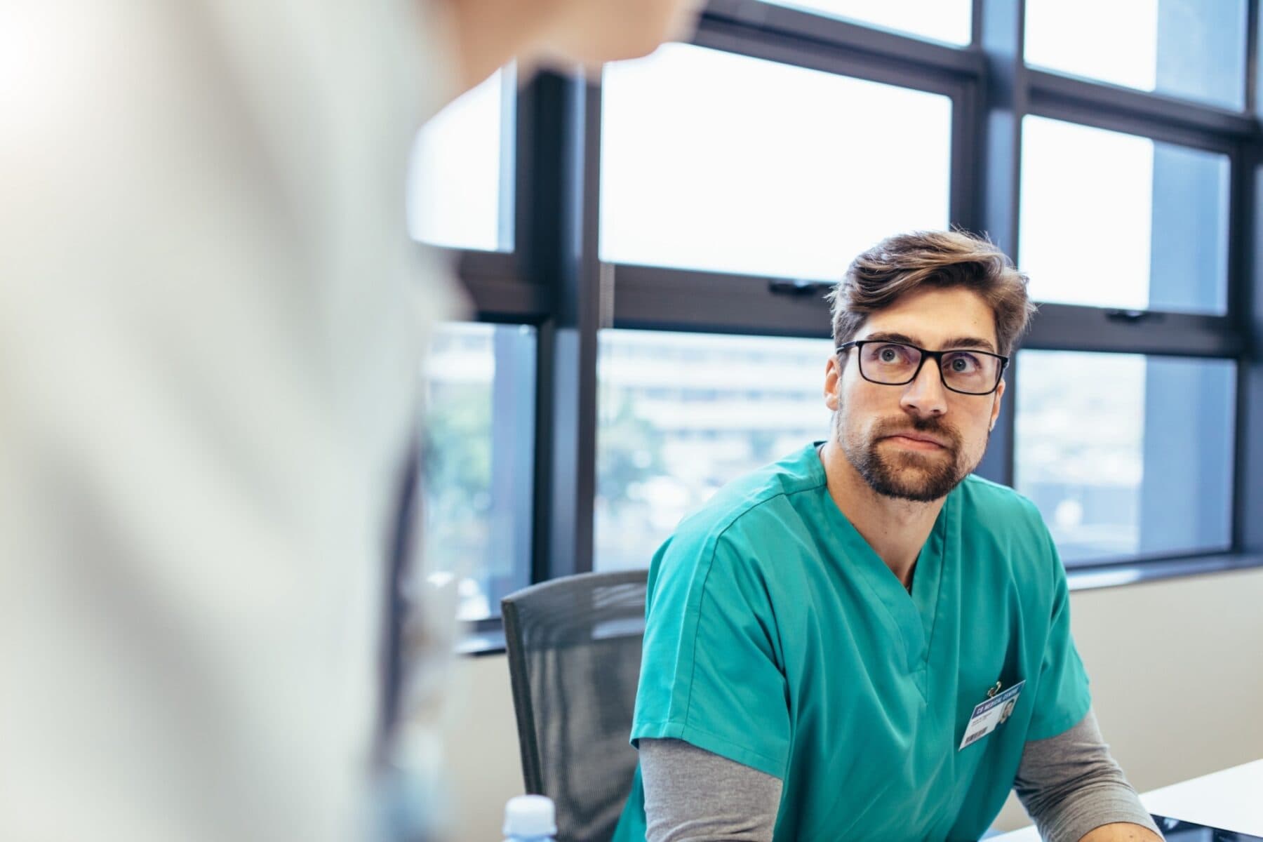 healthcare professional in boardroom