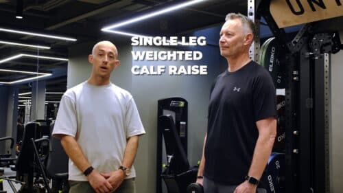 Single leg weighted calf raise