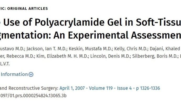 Bello The use of polyacrylamide gel in soft tissue augmentation
