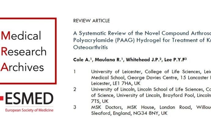 Arthrosamid  Polyacrylamide (PAAG) Hydrogel Review for Knee OA